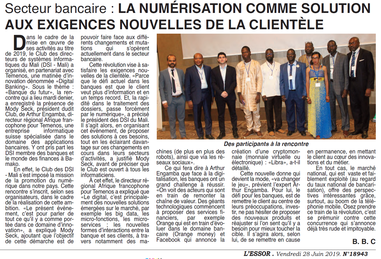 Temenos Meeting Bamako